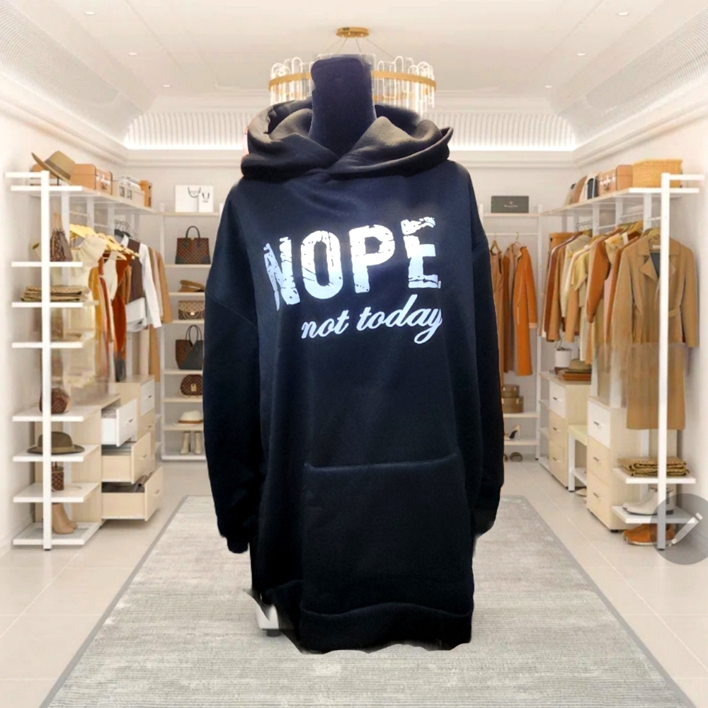 SHEIN-Black Hoodie